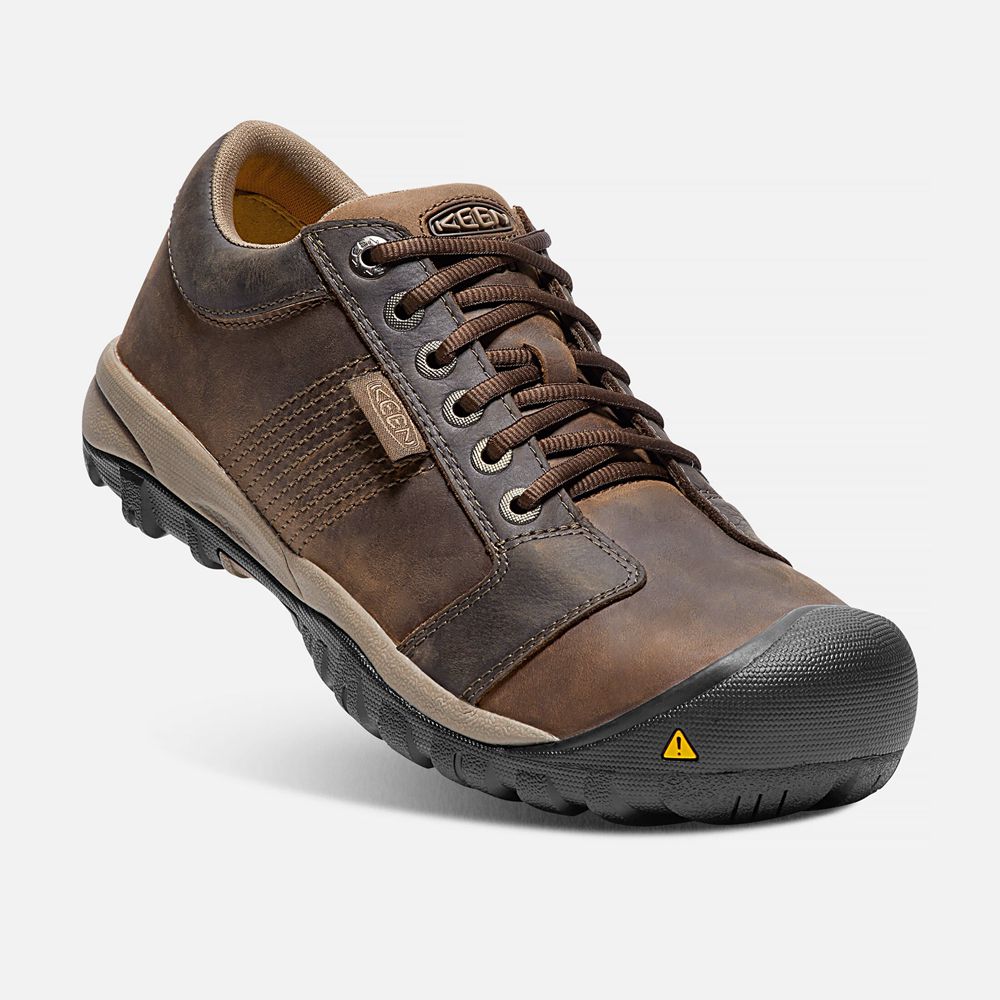 Zapatos de Trabajo Keen Mexico Marrom - Hombre La Conner Esd (Aluminum Toe) - VB6157289